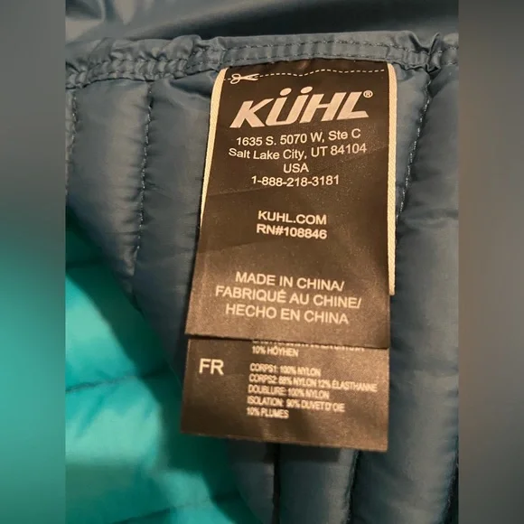 Kuhl Spyfire Jacket | Size XL | Down | Lagoon Blue - Picture 6 of 9